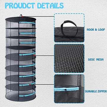 CASOLLY Herb Drying Rack - 2ft 8 Layer Mesh Dryer