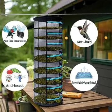 CASOLLY Herb Drying Rack - 2ft 8 Layer Mesh Dryer