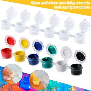 80 Mini Paint Pots with Lids for Creative Projects