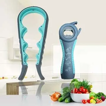 A-Blue Ergonomic Jar Opener Set for Seniors and Arthritis