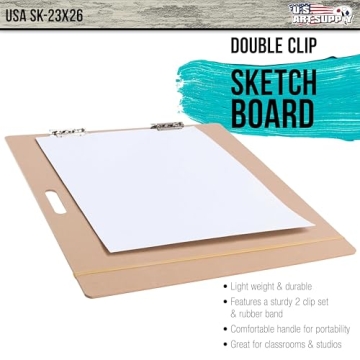 U.S. Art Supply 23" x 26" Sketch Tote Board for Artists