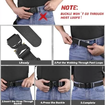 MOZETO Heavy Duty Tactical Belt for Men