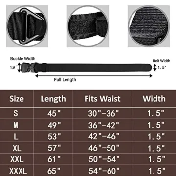 MOZETO Heavy Duty Tactical Belt for Men