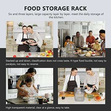 Cabilock Clear Food Vegetable Dish 3 Layer Food Plate Stackable Hot Pot Food Prep Tray Rack Kitchen Restaurant Multilayer Food Plates for Dinner Lunch