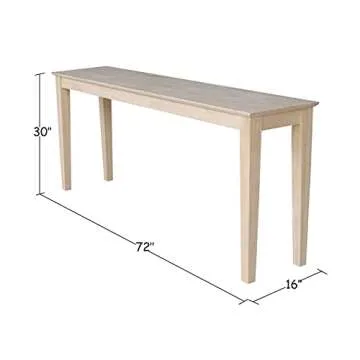 Stylish Solid Wood Shaker Console Table - Versatile & Durable