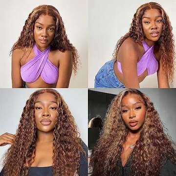 Tryfey 24 inch Ombre HD Lace Front Wig for Women