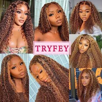 Tryfey 24 inch Ombre HD Lace Front Wig for Women