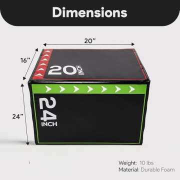 BalanceFrom 3 in 1 20"x24"x30" Foam Plyometric Box Jumping Exercise (Regular, 16 Pounds)