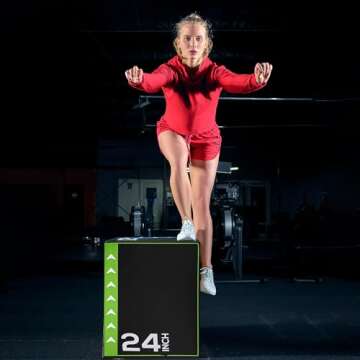 BalanceFrom 3 in 1 20"x24"x30" Foam Plyometric Box Jumping Exercise (Regular, 16 Pounds)