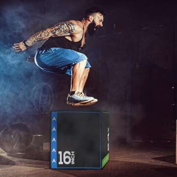 BalanceFrom 3 in 1 20"x24"x30" Foam Plyometric Box Jumping Exercise (Regular, 16 Pounds)