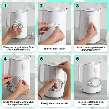 Fiada 12 Pcs Cord Bundlers - Silicone Cord Organizer