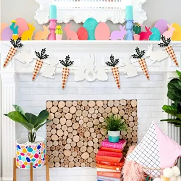 Pinkblume Easter Bunny Carrot Garland for Spring Decor