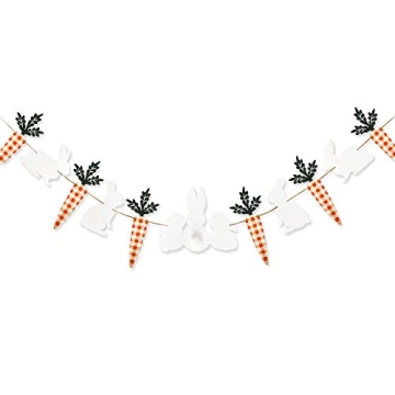 Pinkblume Easter Bunny Carrot Garland for Spring Decor