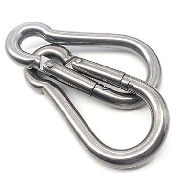 Heavy Duty Stainless Steel Carabiners | EFFIET 2 Packs