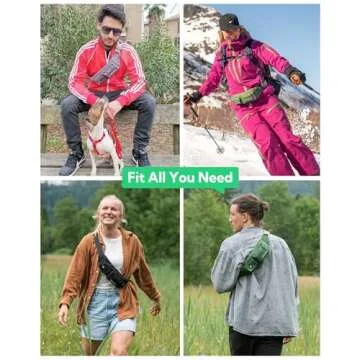 WATERFLY Lightweight Water Resistant Fanny Pack with 4 Pockets