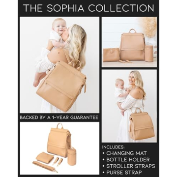 MIA + SOPHIA Chic Diaper Bag with USB Charging Port