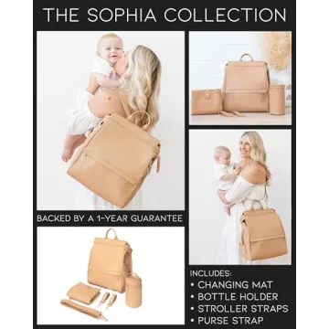 MIA + SOPHIA Chic Diaper Bag with USB Charging Port