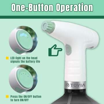 T TOVIA 1L Electric Plant Mister Spray Bottle for Indoor/Outdoor Plants, Electric Watering Can with Adjustable Copper Spout, Automatic Plant Watering Devices, for Hair, Cleaning Home, Gardening