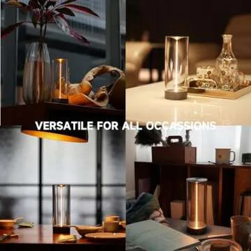 AUGE LIGHT Minimalist Desk Lamp Cordless Table Lamps LED Rechargeable Modern Nightstand Lights Dimmable with 3 Levels for Gaming, Home Office, Bedroom, Living Room, Kitchen, Bar, Restaurant