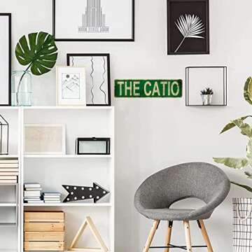 The Catio Slim Tin Sign Street Funny Metal Sign Wall Decor for Bedroom Farm Home Bar Garage Man Cave Wall Art Gift 4" by 16"