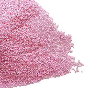 Pink Nonpareils Edible Pearls for Cake Decorating