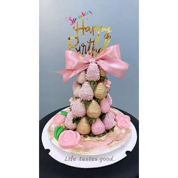 Pink Nonpareils Edible Pearls for Cake Decorating