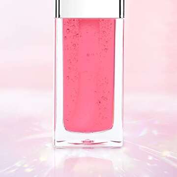 FANXITON 2 Pack Lip Oil Hydrating and Tinted Lip Balm Plumper Clear for Makeup, Non-sticky, Revitalizing, Cherry Pink and Sexy Red