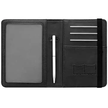 HOTCOOL Passport and Vaccine Card Holder Combo Leather RFID Blocking Wallet with Elastic Strap Travel Cover Case for Passport, with USA CDC Vaccination Card Slot, with Pen, Gold Black