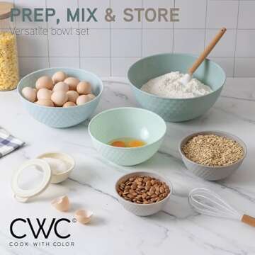 Buy COOK WITH COLOR Mixing Bowls Set - 12 Piece Nesting Bowls