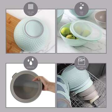 Buy COOK WITH COLOR Mixing Bowls Set - 12 Piece Nesting Bowls