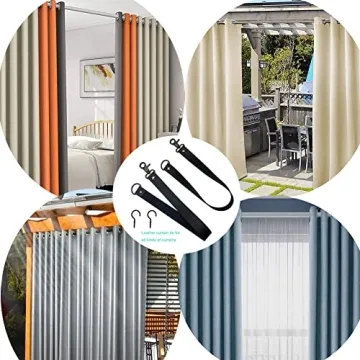 Stylish Black PU Leather Curtain Tiebacks for Home Decor