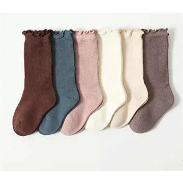 FYLuoke Baby Knee High Stockings Socks - Adorable Ruffled Socks for Infants