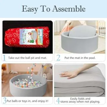 SHJADE Ball Pit for Toddlers in Pink - Soft Playpen