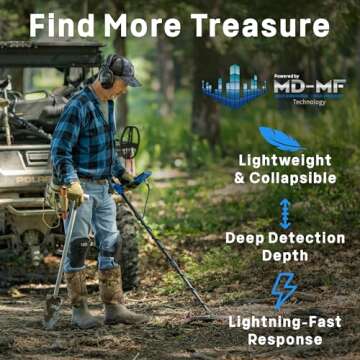 Garrett Vortex VX9 - Metal Detector for Adults Professional - MD-MF Technology - Waterproof to 16 ft, 8.5” x 11” Searchcoil, 7 Frequency Options, Three-Tiered Target ID Scales - Weighs 2.9 Pounds