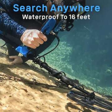 Garrett Vortex VX9 - Metal Detector for Adults Professional - MD-MF Technology - Waterproof to 16 ft, 8.5” x 11” Searchcoil, 7 Frequency Options, Three-Tiered Target ID Scales - Weighs 2.9 Pounds