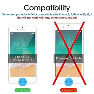amFilm Screen Protector for iPhone SE, 8, 7, 6S, 6