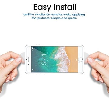 amFilm Screen Protector for iPhone SE, 8, 7, 6S, 6