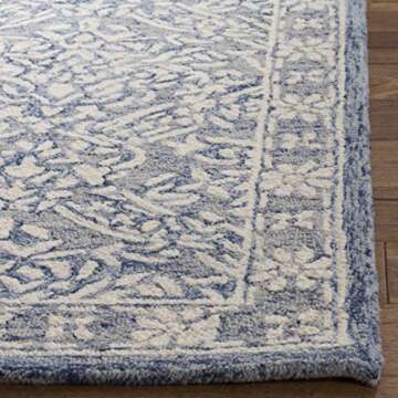 SAFAVIEH Micro-Loop Area Rug, Blue & Ivory, 10' x 14'