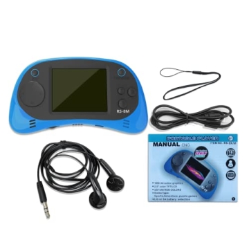 RS-8M Handheld Game Console - 220 Non-Violent Games, Blue