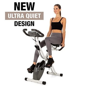 LANOS Home Exercise Bike - 2 in 1 Foldable & Quiet