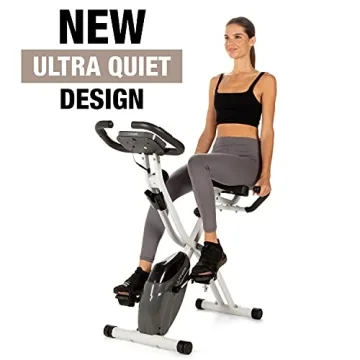 LANOS Home Exercise Bike - 2 in 1 Foldable & Quiet