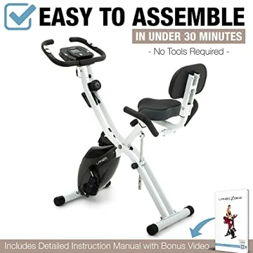LANOS Home Exercise Bike - 2 in 1 Foldable & Quiet