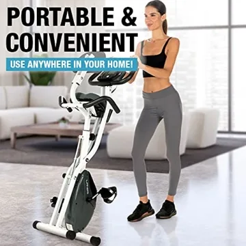LANOS Home Exercise Bike - 2 in 1 Foldable & Quiet