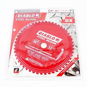 Freud D1050CF Diablo 10 in. x 50 Tooth Steel Demon Metal Cutting Saw Blade