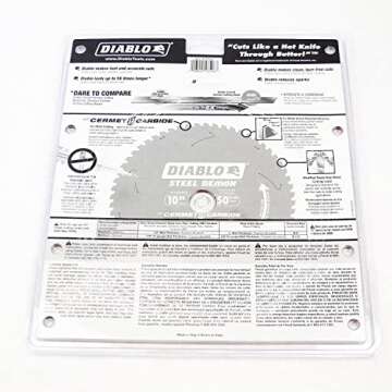 Freud D1050CF Diablo 10 in. x 50 Tooth Steel Demon Metal Cutting Saw Blade