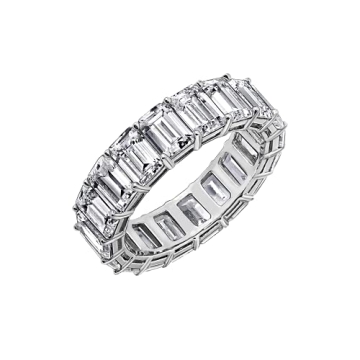 Marilyn Monroe Eternity Ring - Stunning Emerald Cut CZ