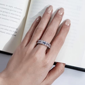 Marilyn Monroe Eternity Ring Stunning Emerald Cut CZ