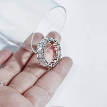 Marilyn Monroe Eternity Ring Stunning Emerald Cut CZ