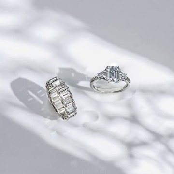 Marilyn Monroe Eternity Ring Stunning Emerald Cut CZ