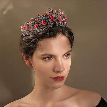 CIEHER Evil Queen Crown - Stunning Rhinestone Tiara